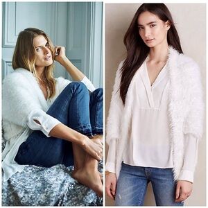 EUC Knitted & Knotted Daja Faux Fur Shrug Jacket​​​​